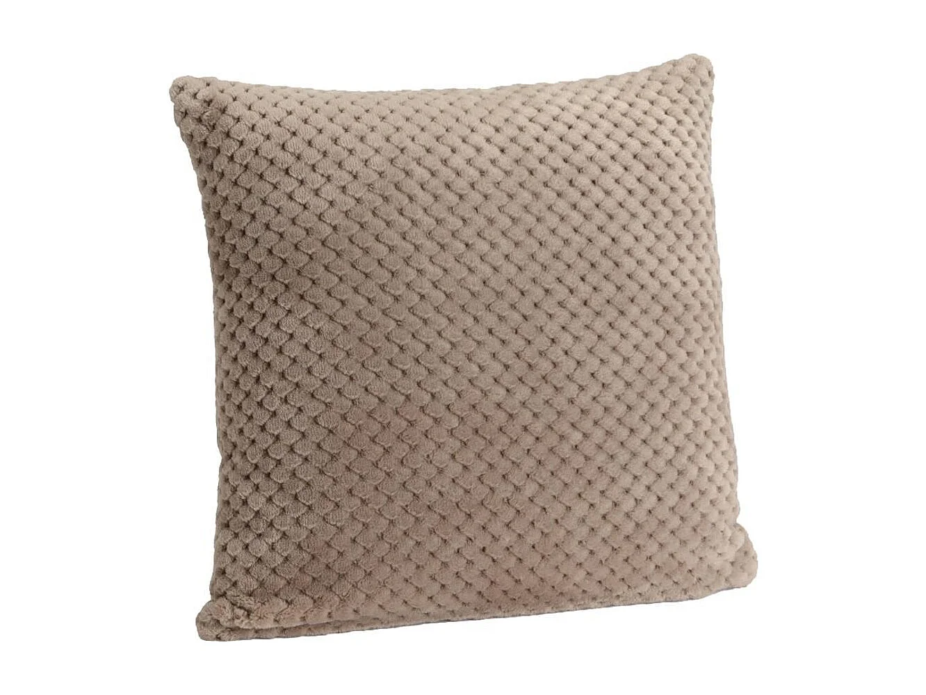 Coussin damier taupe 40x40cm