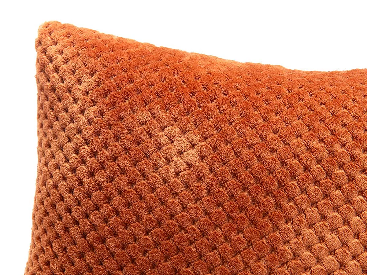 Coussin Damier Terracotta 40x40
