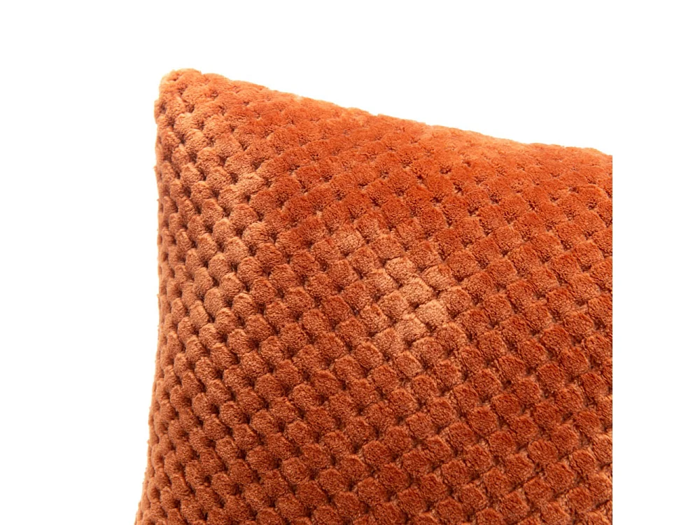 Coussin Damier Terracotta 40x40 cm