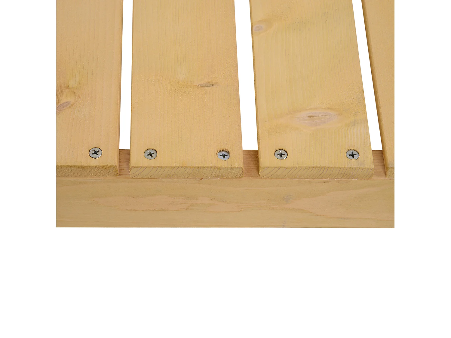 Banc de jardin 2 places style rural chic assise à lattes dim. 110L x 38l x 35H cm bois de sapin pré-huilé