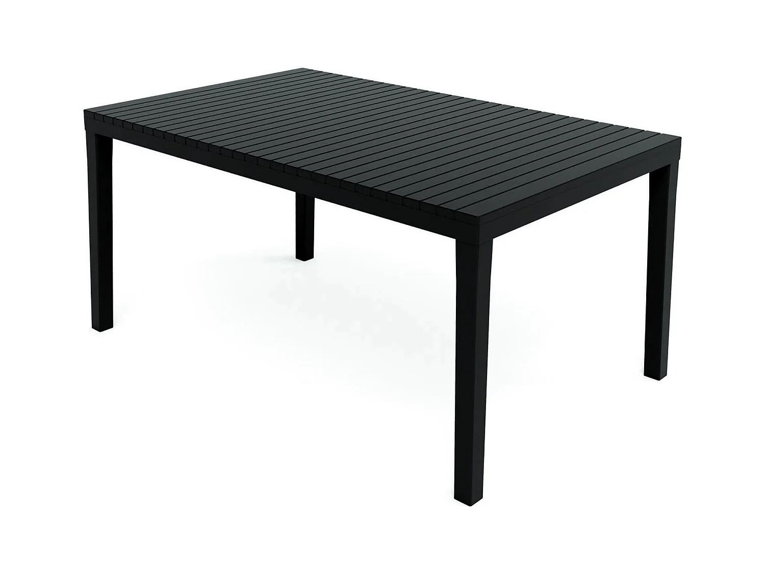 Table d'extérieur Danastas, Étagère à manger rectangulaire, Table de jardin polyvalente, 100% Made in Italy, 150x90h72 Cm, Anthracite