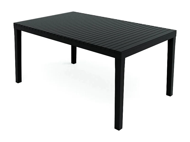 Table d'extérieur Danastas, Étagère à manger rectangulaire, Table de jardin polyvalente, 100% Made in Italy, 150x90h72 Cm, Anthracite