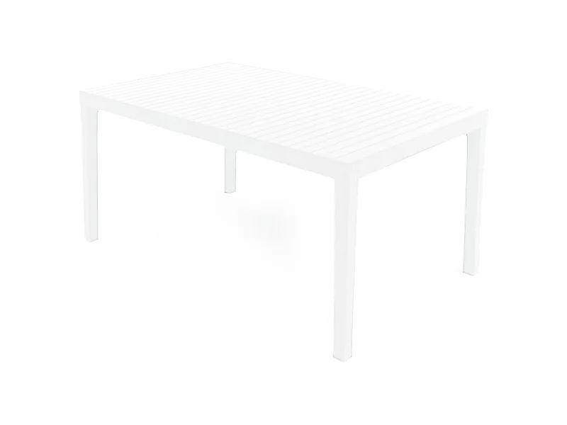 Außentisch Danastas, rechteckiger Esstisch, Mehrzweck-Gartentisch, 100 % Made in Italy, 150 x 90 x 72 cm, Weiß