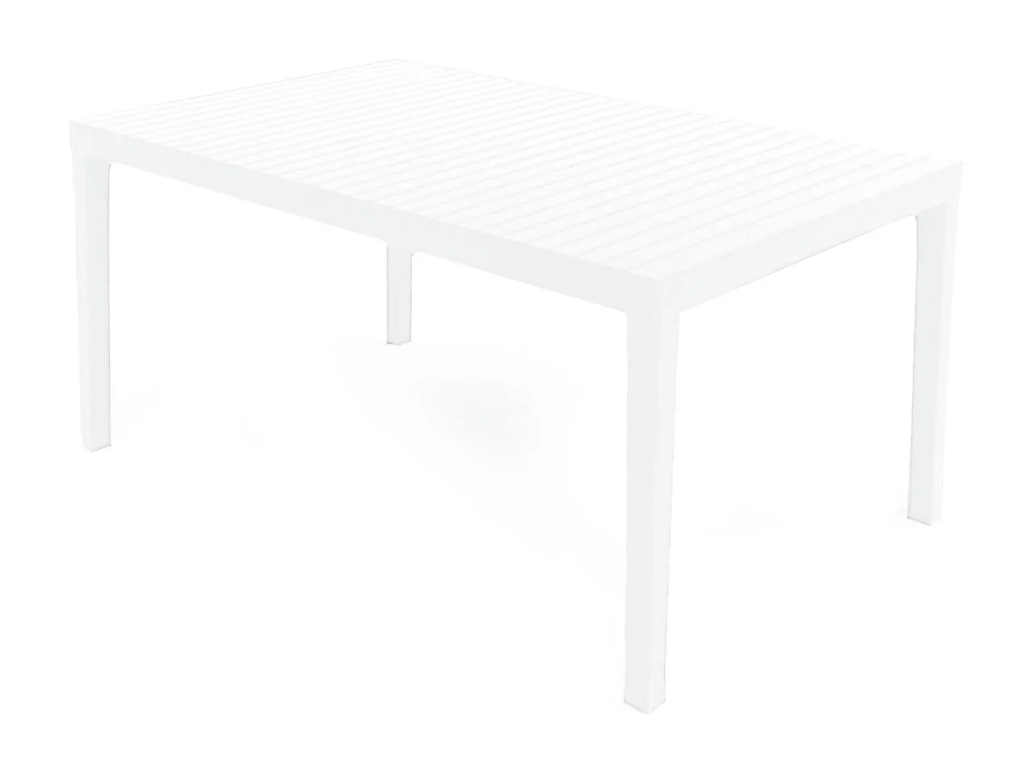 Table d'extérieur Danastas, Etagère à manger rectangulaire, Table de jardin polyvalente, 100% Made in Italy, 150x90h72 Cm, Blanc