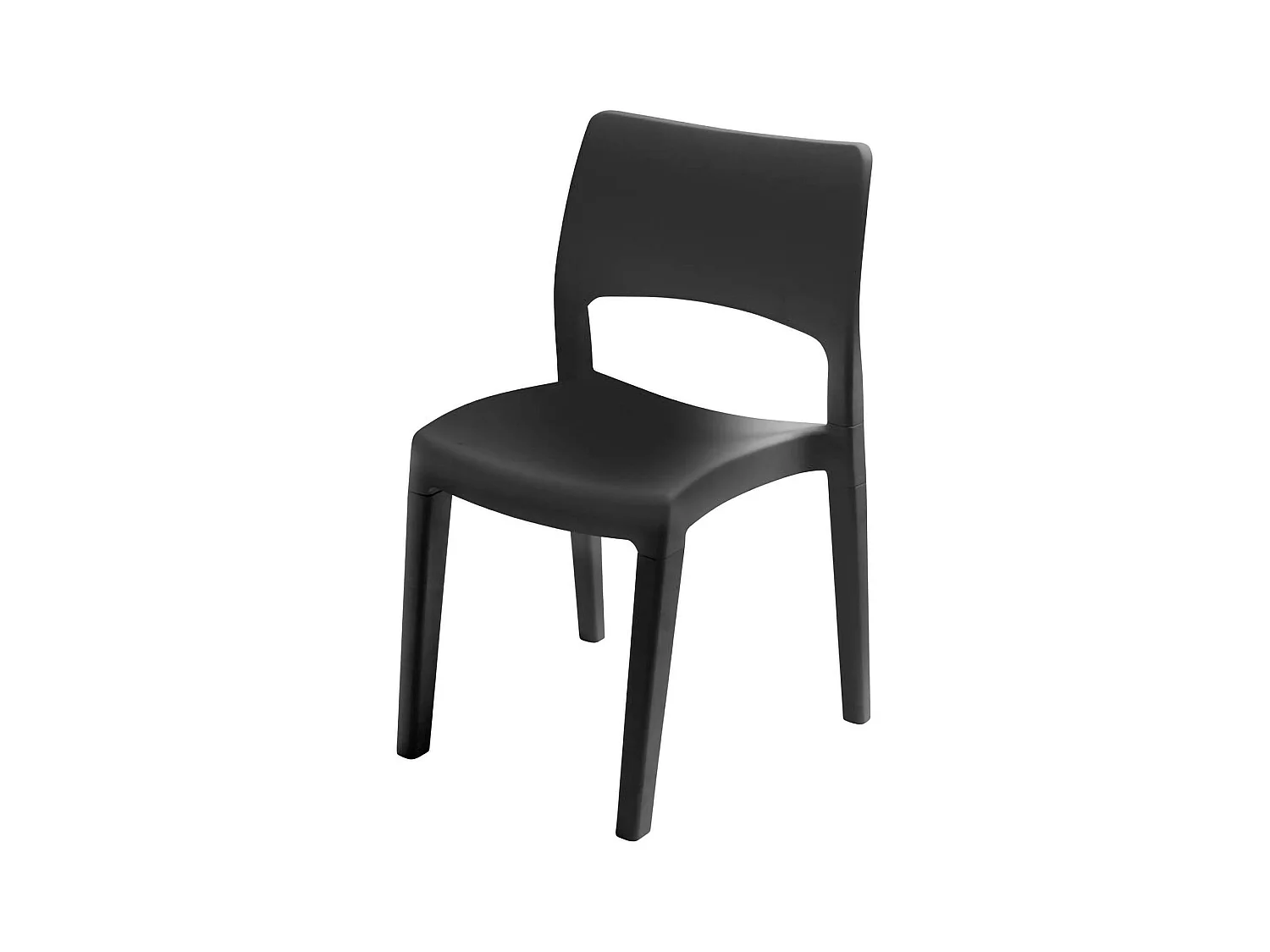 Dametran buitenstoel, Stoel voor eettafel, Buitenfauteuil, Tuinstoel, 100% Made in Italy, 50x51h82 Cm, Antraciet
