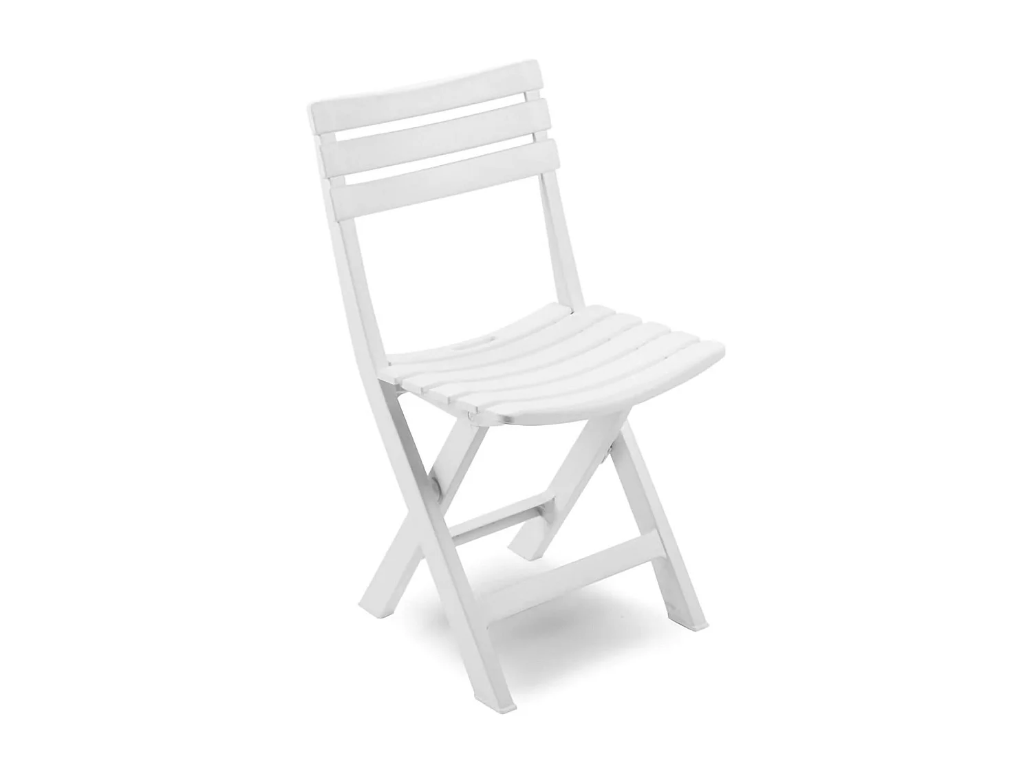 Cadeira de exterior Danzivin, Assento de jardim dobrável, Cadeira para mesa de jantar, Poltrona de exterior, 100% Fabricado em Itália, 44x41h78 cm, Branco
