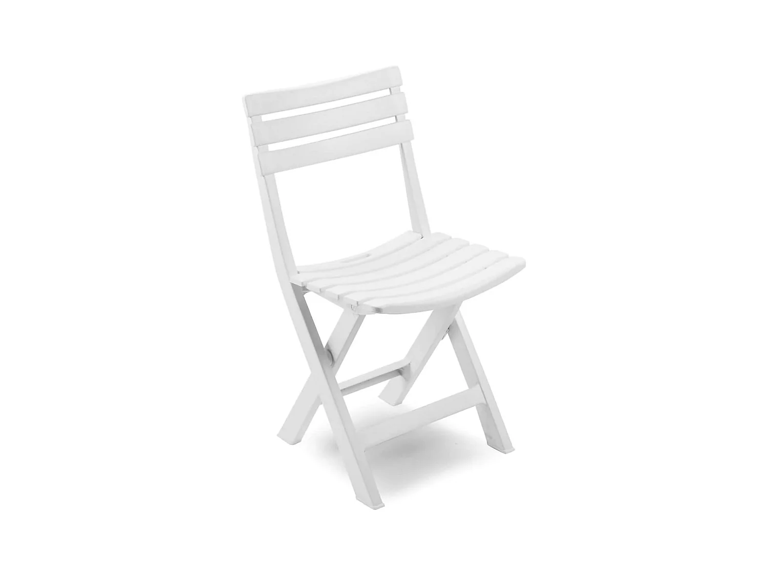 Chaise d'extérieur Danzivin, Siège de jardin pliant, Chaise pour table à manger, Fauteuil d'extérieur, 100% Made in Italy, 44x41h78 cm, Blanc