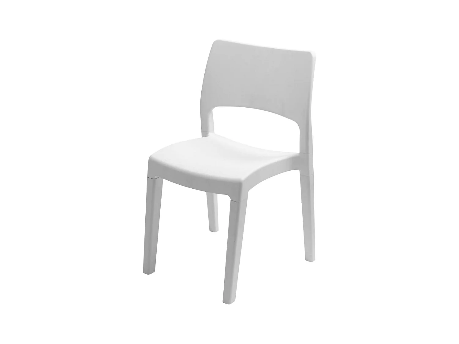 Chaise d'extérieur Dametran, Chaise pour table à manger, Fauteuil d'extérieur, Siège de jardin, 100% Made in Italy, 50x51h82 Cm, Blanc