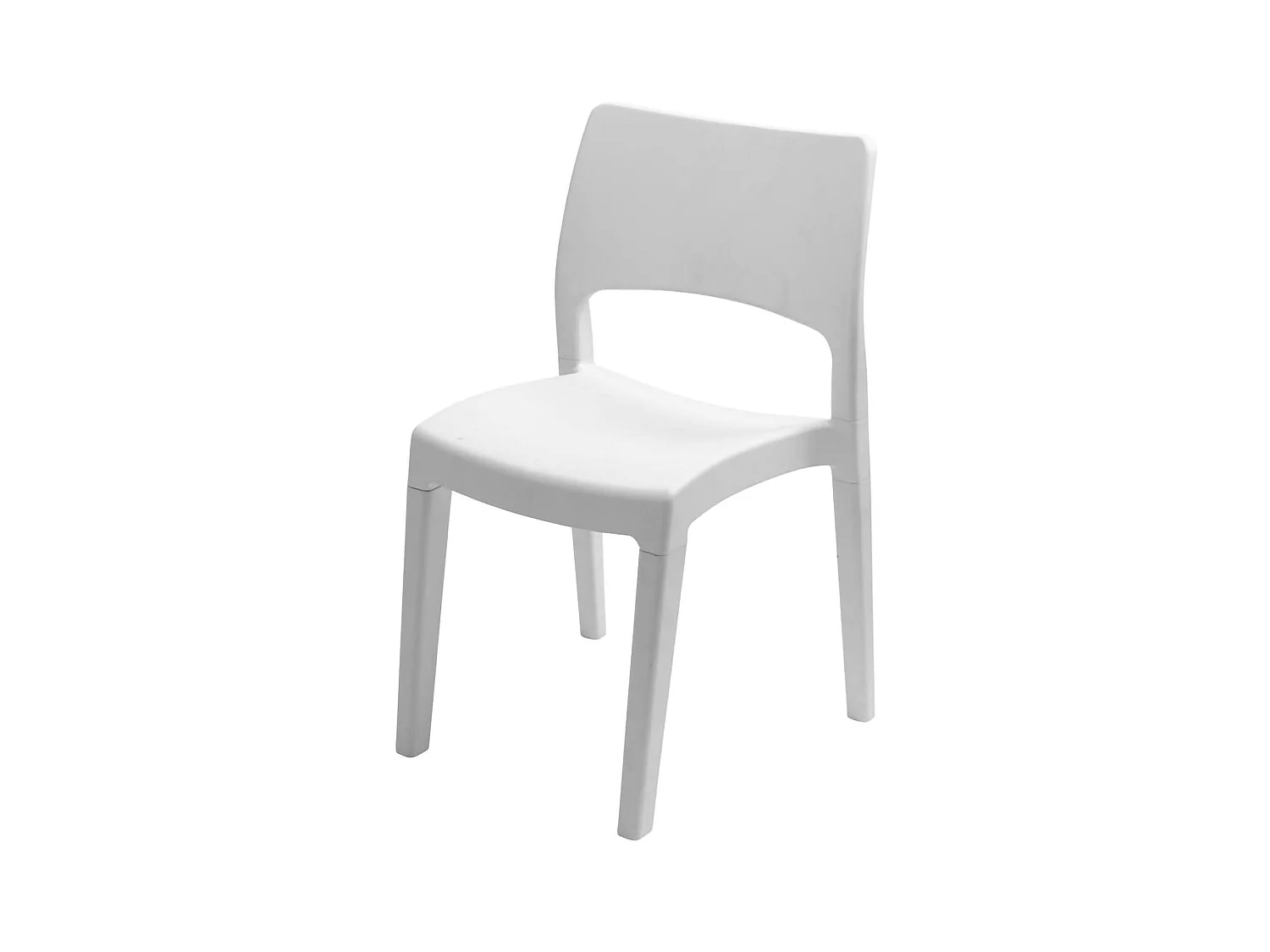 Chaise d'extérieur Dametran, Chaise pour table à manger, Fauteuil d'extérieur, Siège de jardin, 100% Made in Italy, 50x51h82 Cm, Blanc