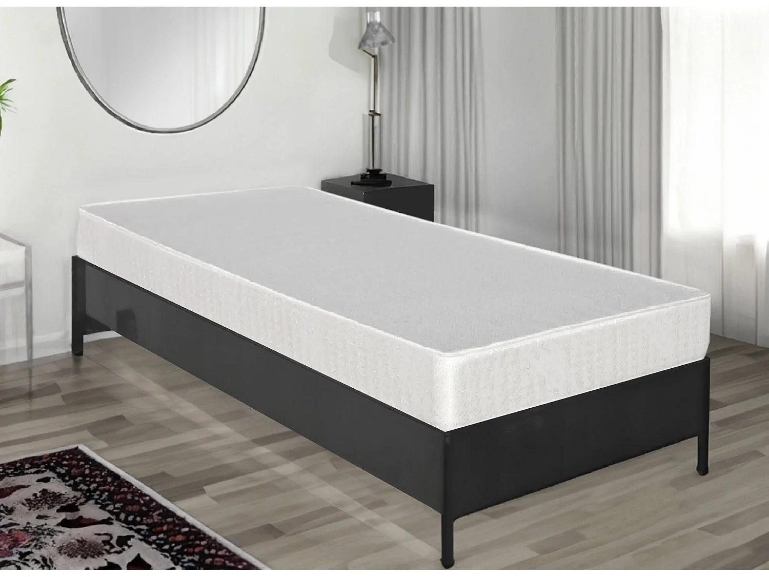 Dabastoflo eenpersoonsmatras, matras van geëxpandeerd polyurethaan, vacuümverpakte opgerolde matras, 100% Made in Italy, 80x190h14 cm