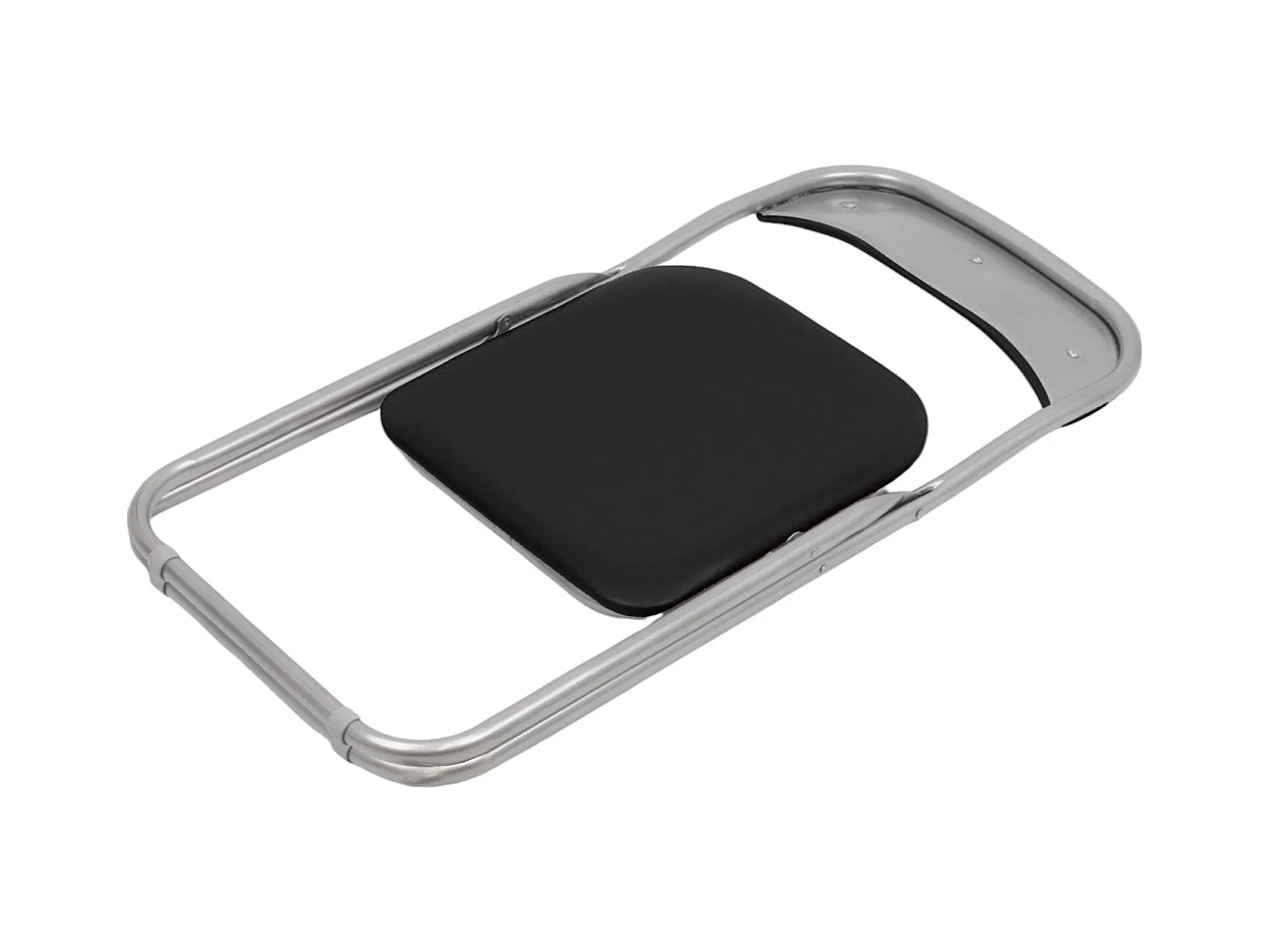 Stuhl 0, Set aus zwei Klappstühlen, platzsparender Besprechungssitz, Wartezimmersessel, 43x47x78 cm, Schwarz