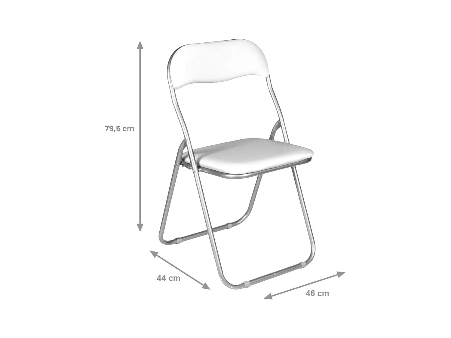 Klapstoel 0, Ruimtebesparende zitting, Vergaderstoel, Wachtkamerfauteuil, 43x47h78 cm, Wit