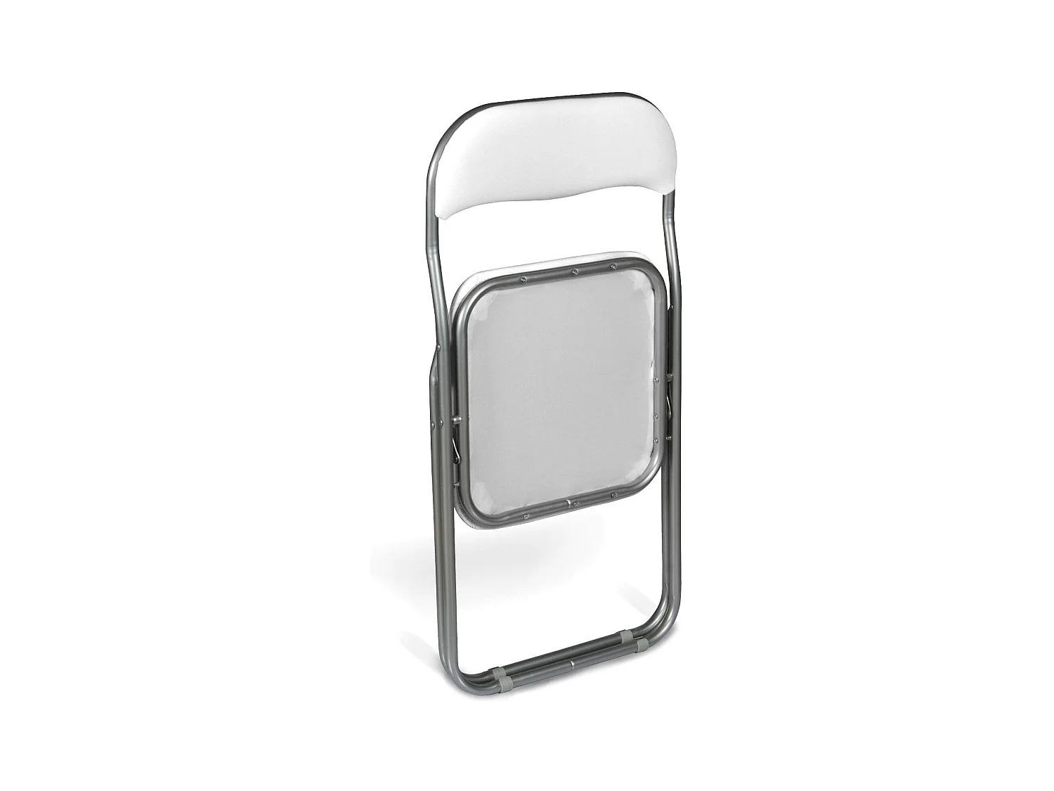 Stoel 0, Set van twee klapstoelen, Ruimtebesparende vergaderstoel, Wachtkamerfauteuil, 43x47h78 cm, Wit