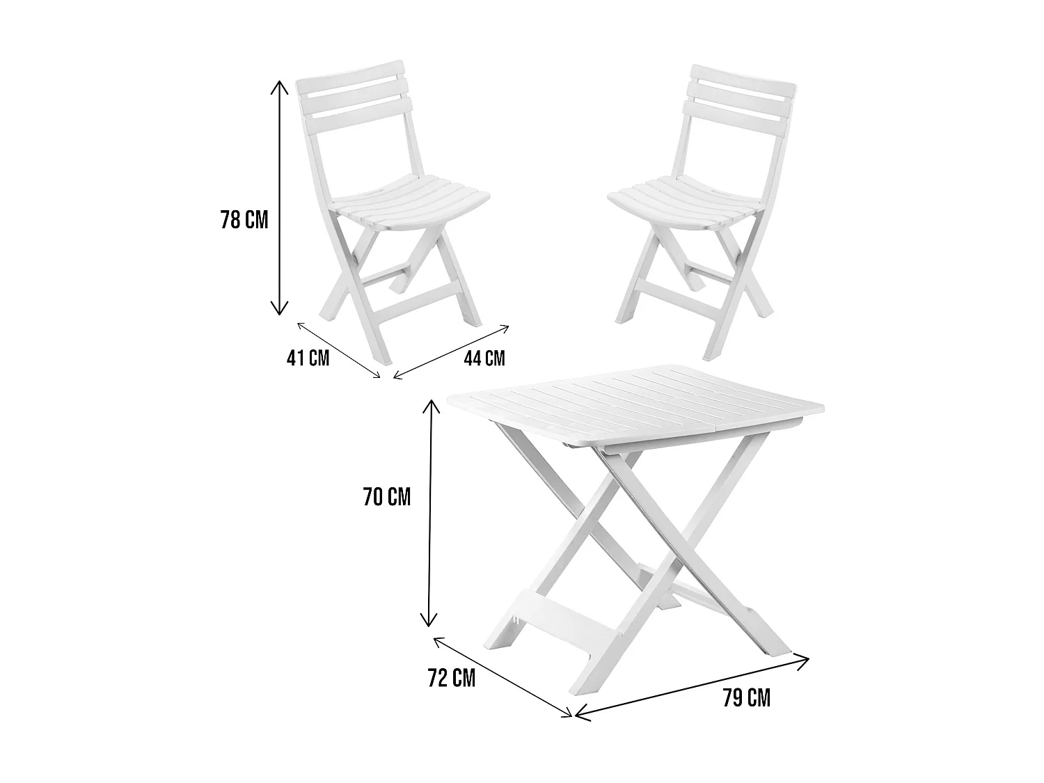 Dmora - Set salotto da esterno Viticuso, 100% Made in Italy, Bianco