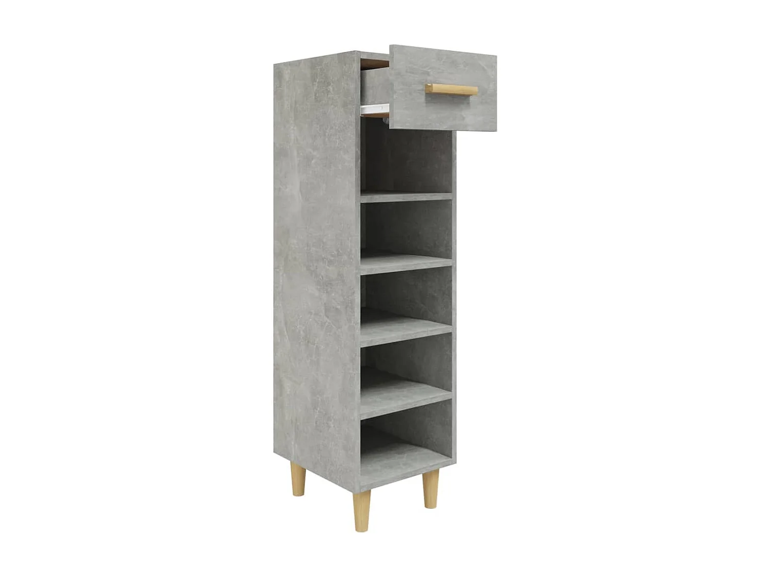 Schuhschrank Schuhregal Betongrau 30x35x105 cm Holzwerkstoff -gkd47684