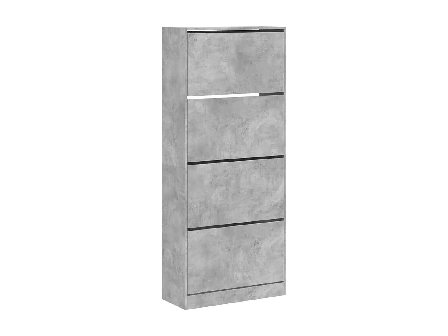 Schuhschrank Schuhregal mit 4 Klappen Betongrau 80x34x187,5 cm -gkd30184