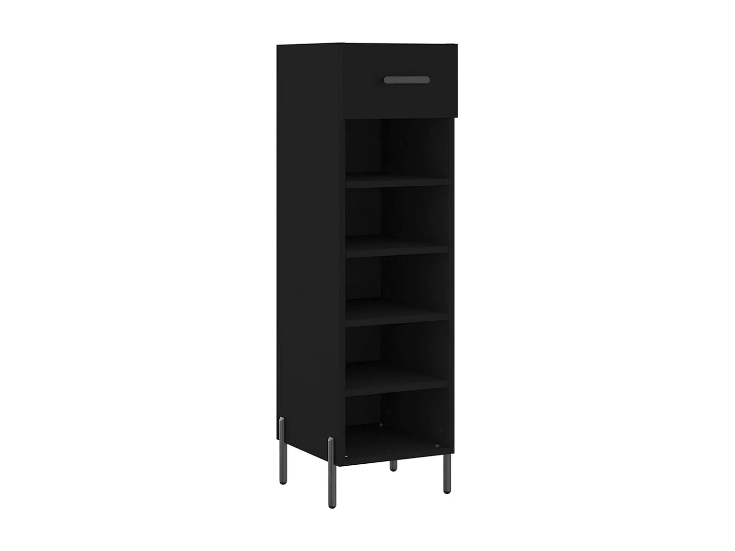 Schuhschrank Schuhregal Schwarz 30x35x105 cm Holzwerkstoff -gkd21481