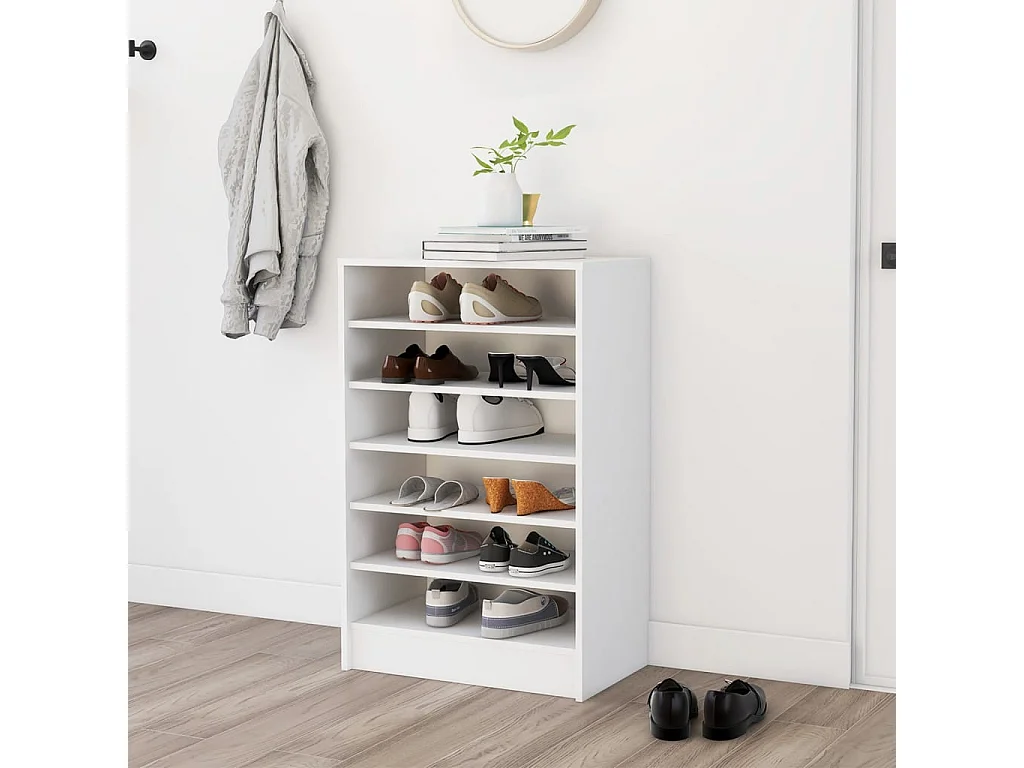 Schuhschrank Schuhregal Weiß 60x35x92 cm Holzwerkstoff -gkd67813