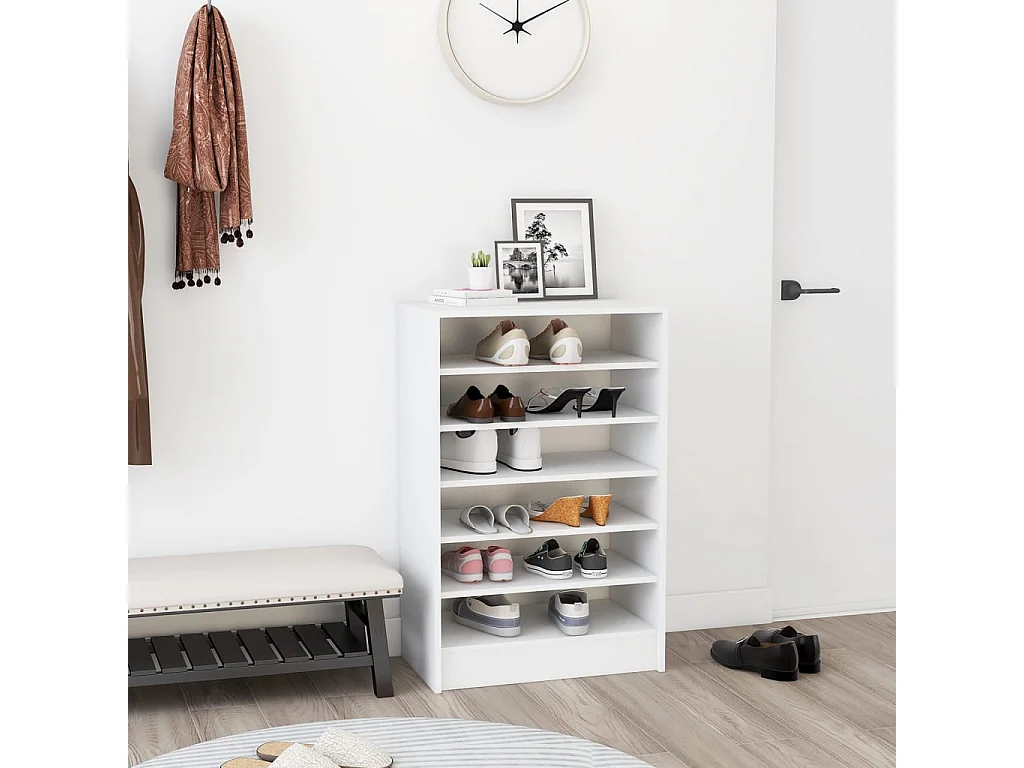 Schuhschrank Schuhregal Weiß 60x35x92 cm Holzwerkstoff -gkd67813