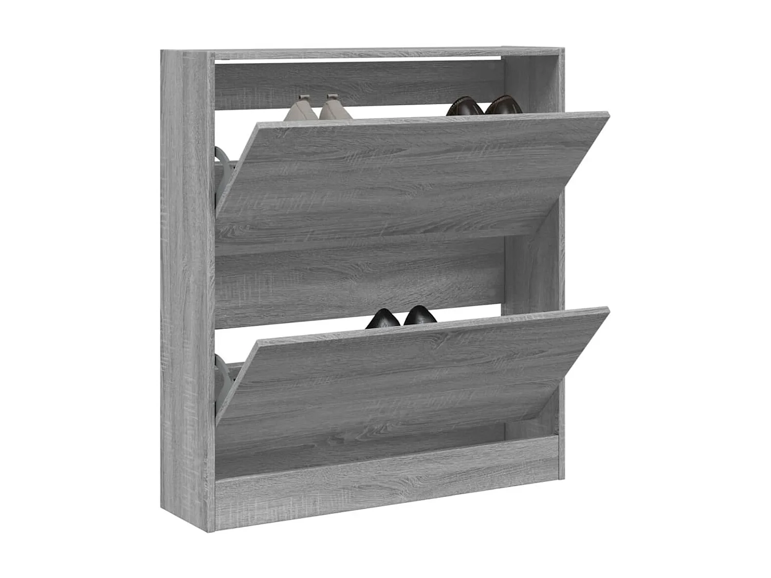 Schuhschrank Schuhregal Grau Sonoma 80x21x87,5 cm Holzwerkstoff -gkd55513