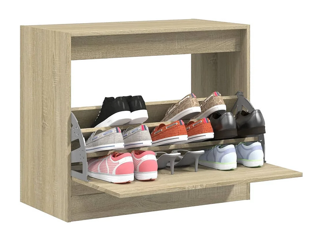 Schuhschrank Schuhregal Sonoma-Eiche 80x42x69 cm Holzwerkstoff -gkd58775