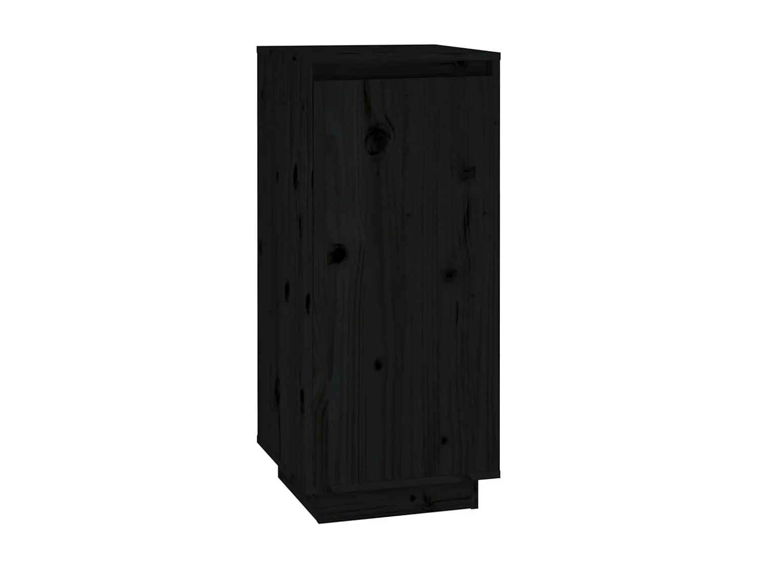 Schuhschrank Schuhregal Schwarz 35x35x80 cm Massivholz Kiefer -gkd37487