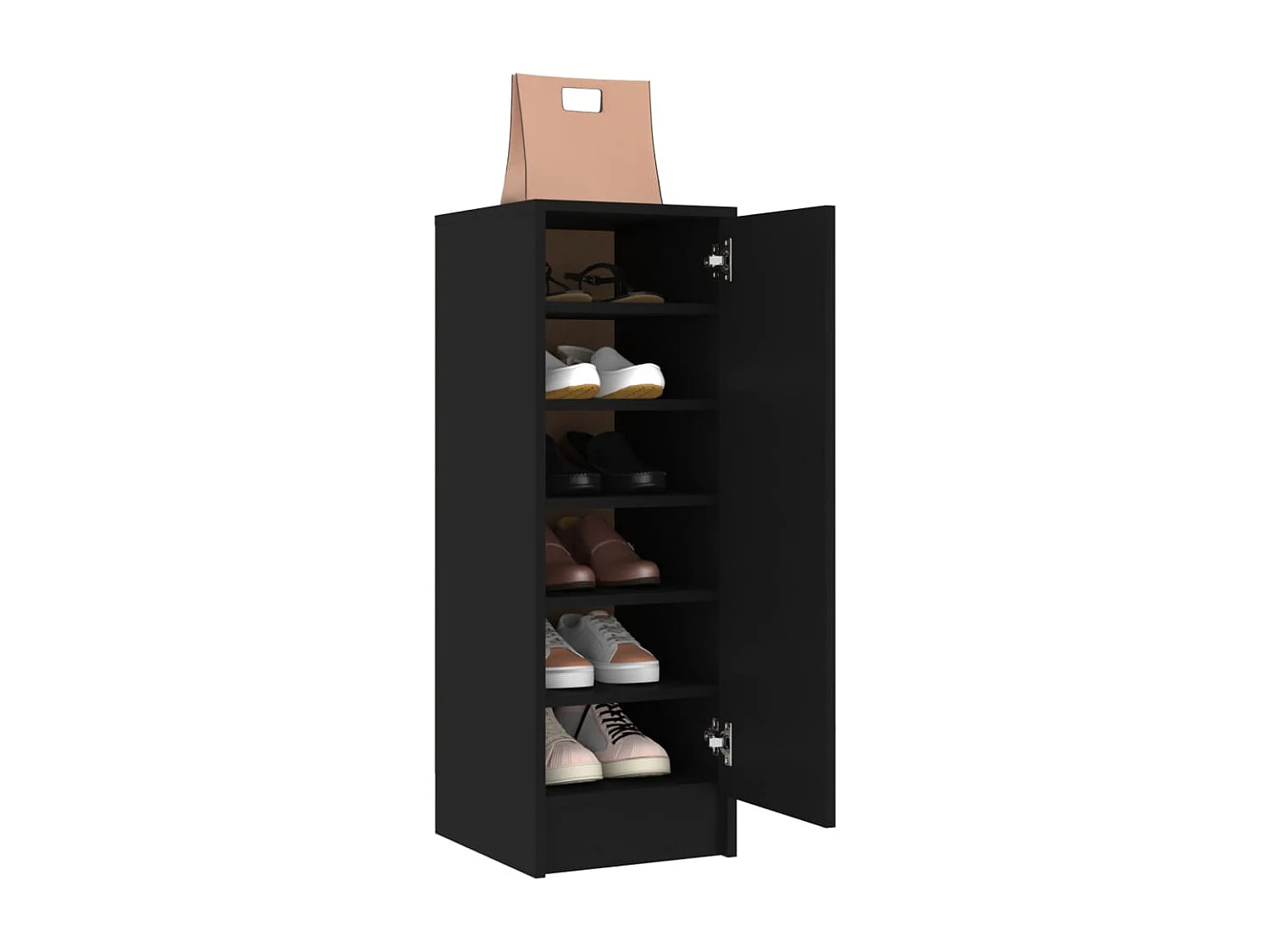 Schuhschrank Schuhregal Schwarz 32x35x92 cm Holzwerkstoff -gkd45403