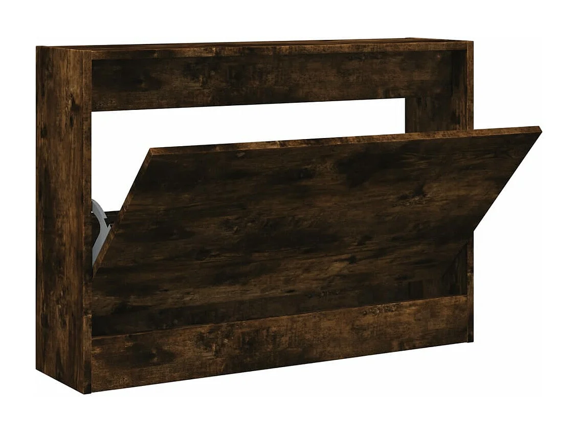Schuhschrank Schuhregal Räuchereiche 80x21x57 cm Holzwerkstoff -gkd46978