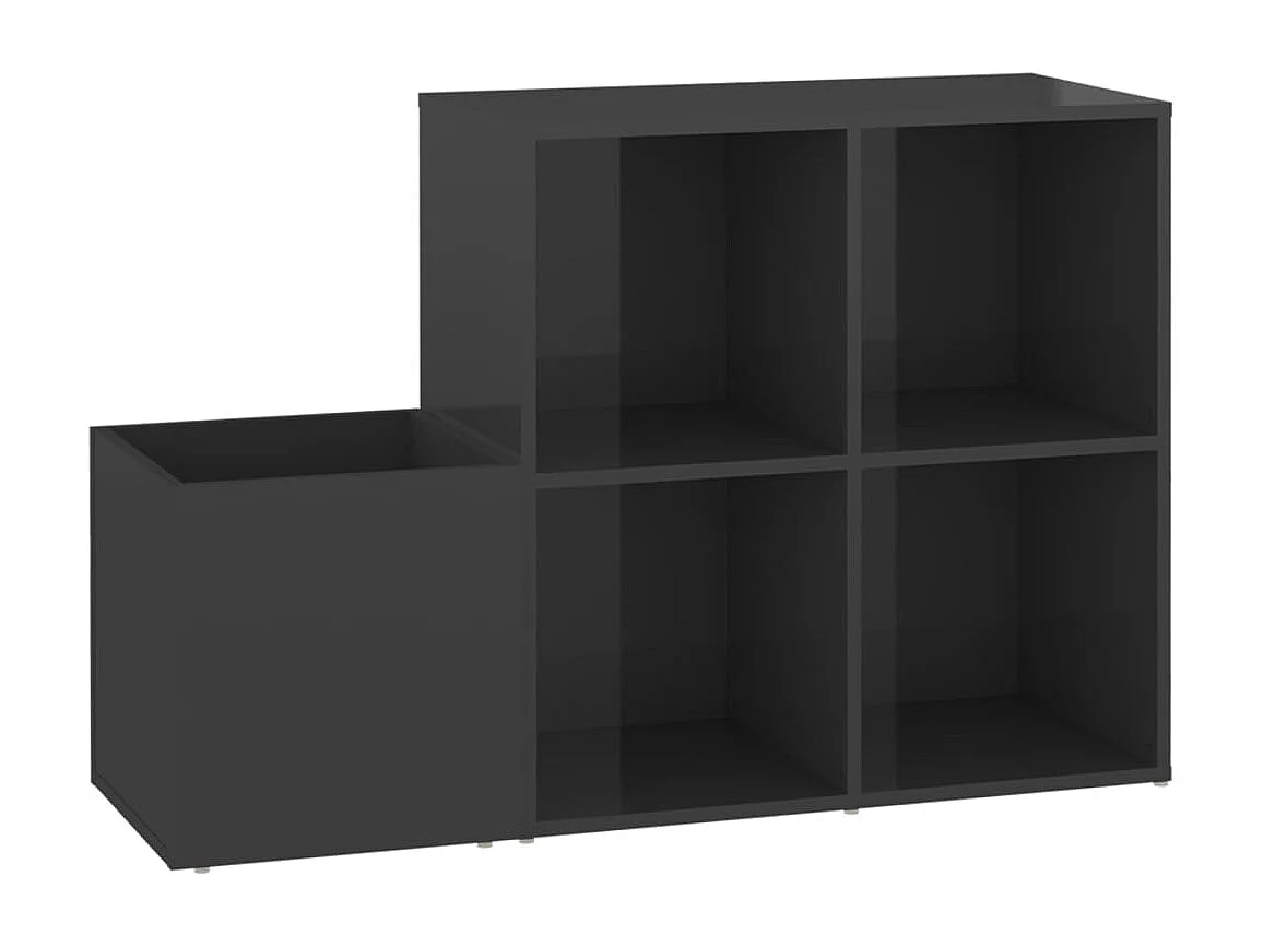 Flur-Schuhschrank Schuhregal Hochglanz-Grau 105x35,5x70 cm Holzwerkstoff -gkd19852