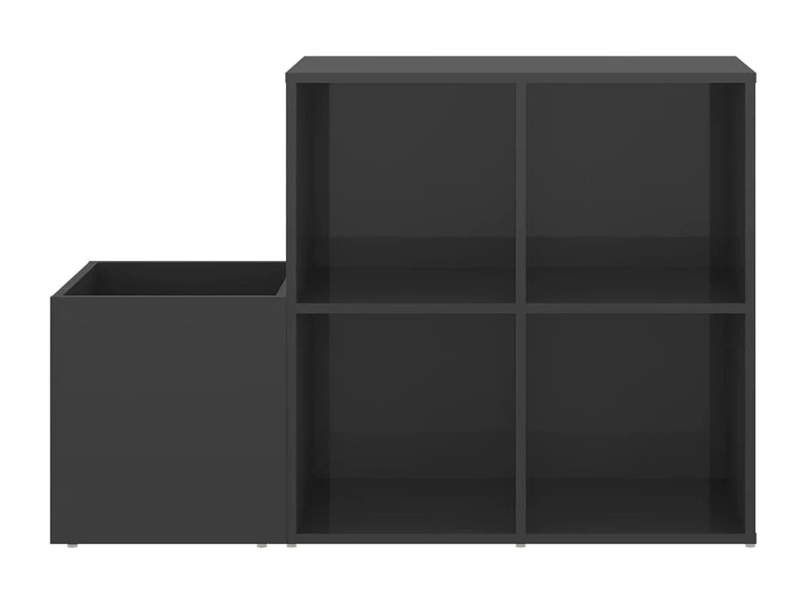 Flur-Schuhschrank Schuhregal Hochglanz-Grau 105x35,5x70 cm Holzwerkstoff -gkd19852