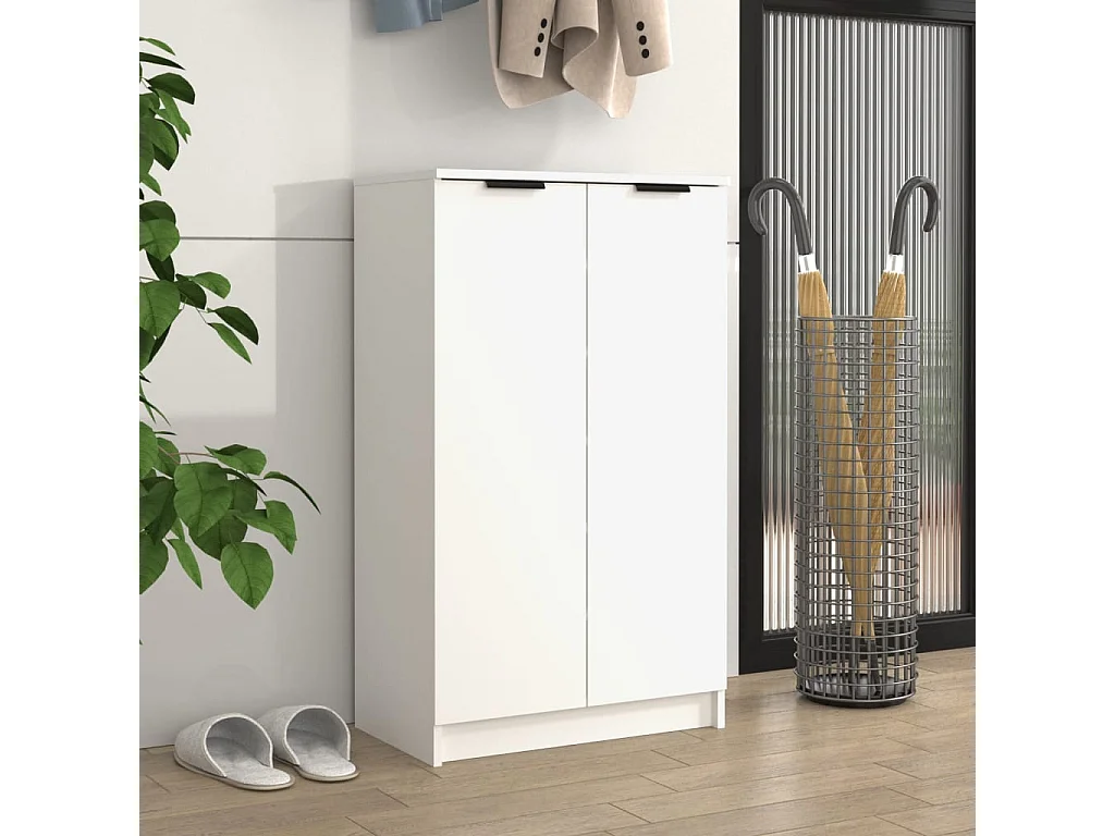 Schuhschrank Schuhregal Weiß 59x35x100 cm Holzwerkstoff -gkd85856