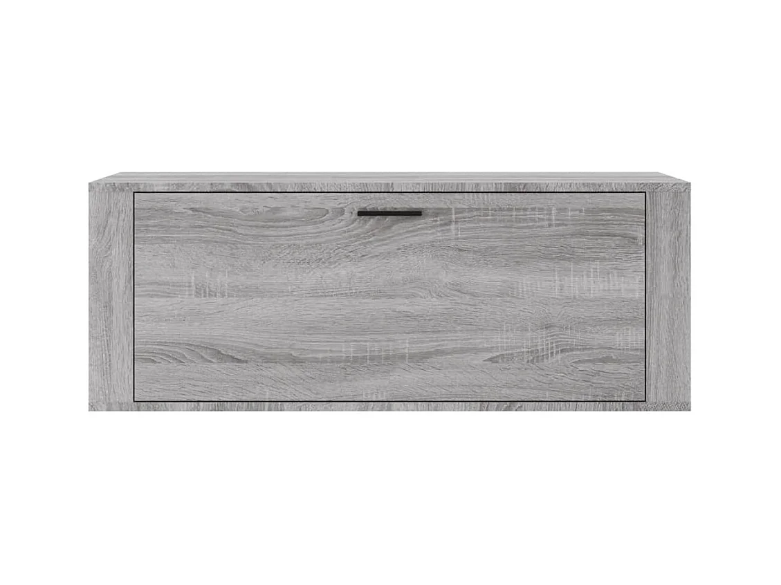Wand-Schuhschrank Schuhregal Grau Sonoma 100x35x38 cm Holzwerkstoff -gkd90223