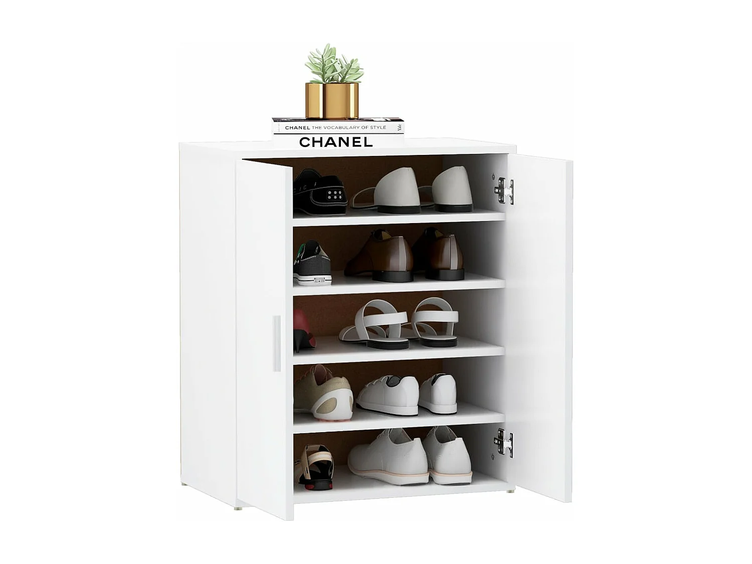 Schuhschrank Schuhregal Weiß 60x35x70 cm Holzwerkstoff -gkd26299