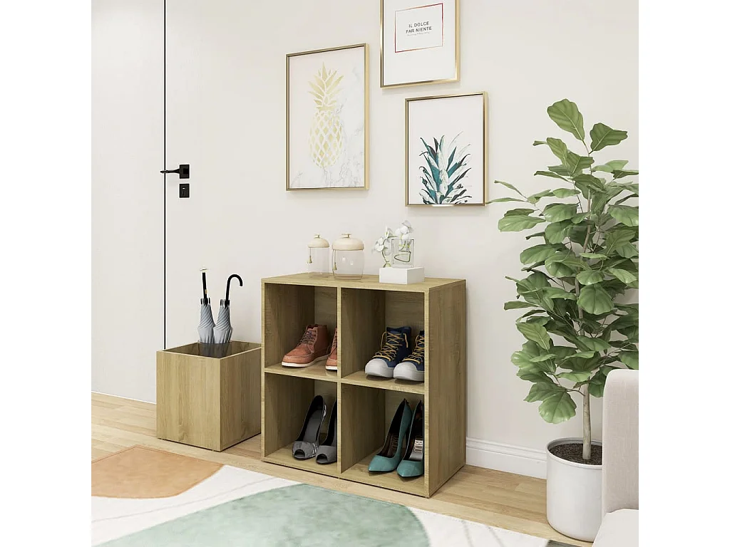 Flur-Schuhschrank Schuhregal Sonoma Eiche 105x35,5x70 cm Holzwerkstoff -gkd81945