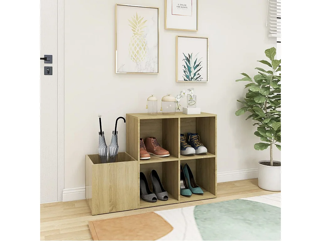 Flur-Schuhschrank Schuhregal Sonoma Eiche 105x35,5x70 cm Holzwerkstoff -gkd81945