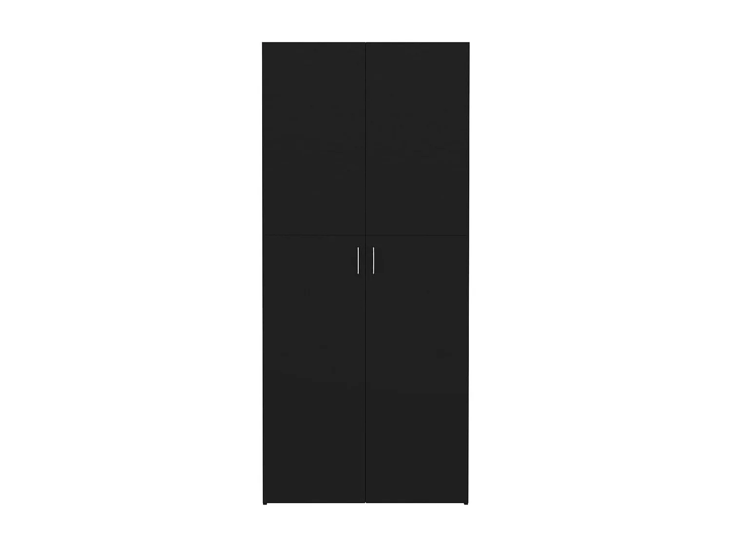 Scarpiera Nera 80x35,5x180 cm in Legno Multistrato FECD470530