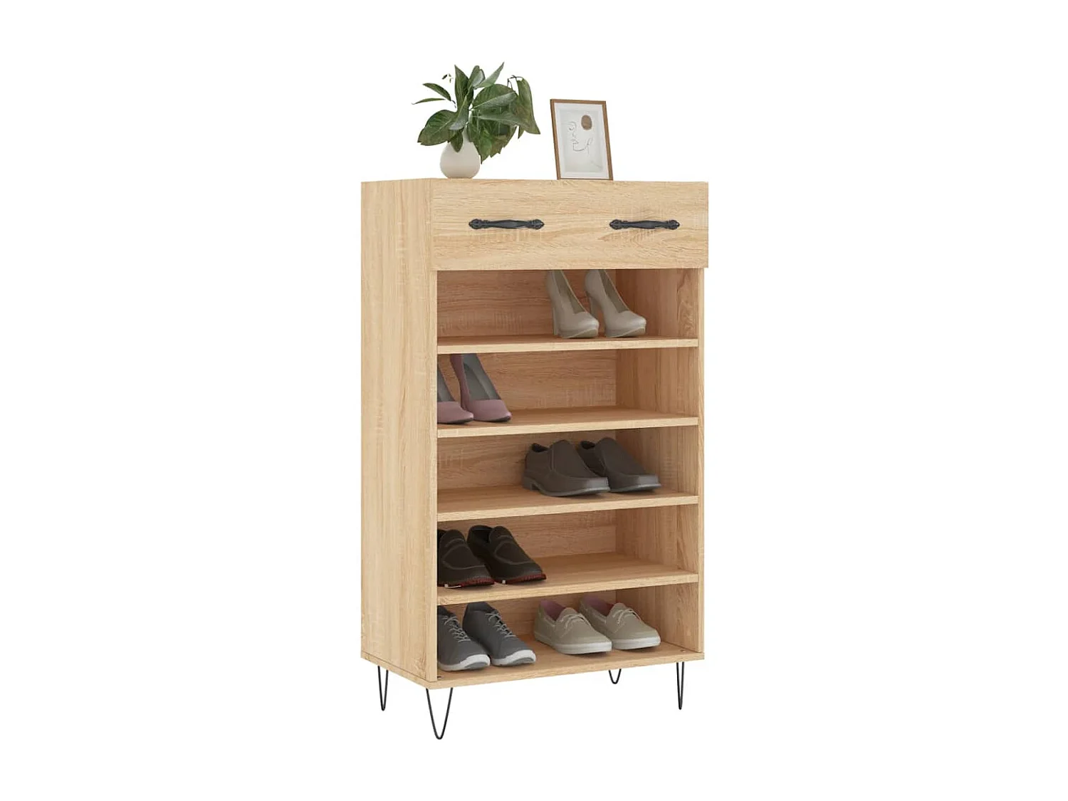 Schuhschrank Schuhregal Sonoma-Eiche 60x35x105 cm Holzwerkstoff -gkd77909
