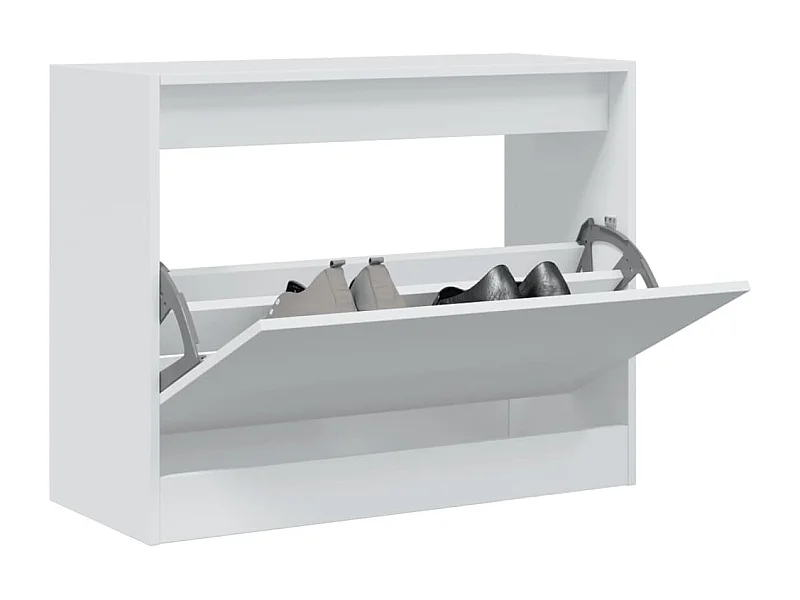 Schuhschrank Schuhregal Weiß 80x34x63 cm Holzwerkstoff -gkd21445