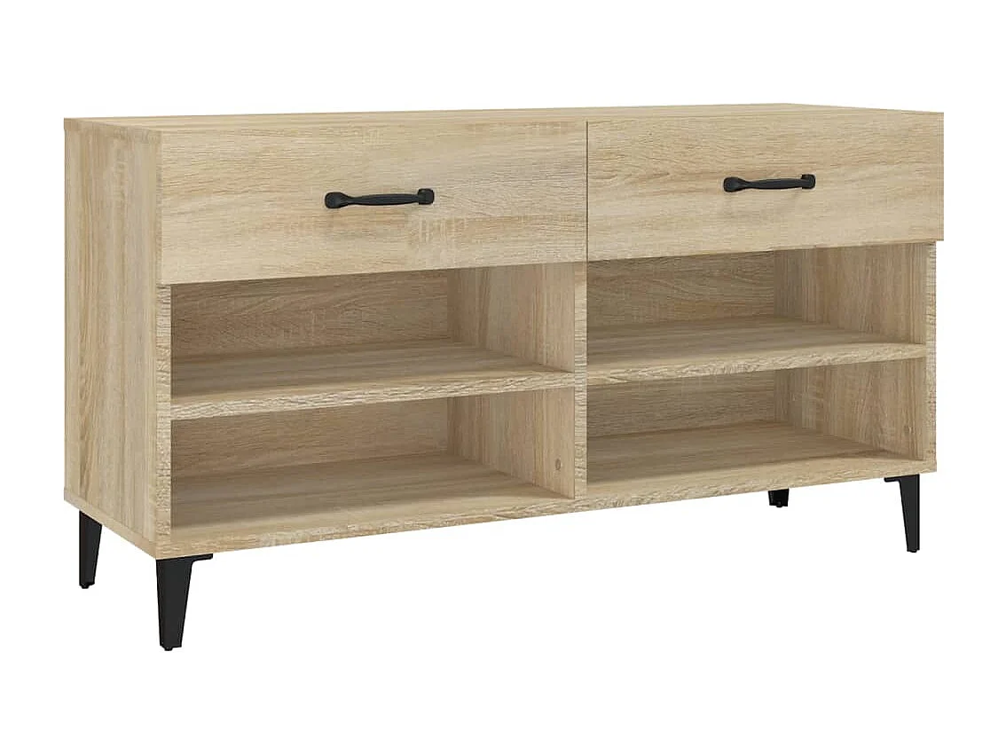 Schuhschrank Schuhregal Sonoma-Eiche 102x35x55 cm Holzwerkstoff -gkd13218