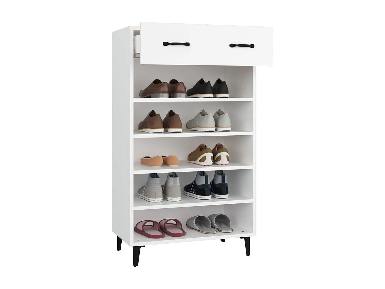 Schuhschrank Schuhregal Weiß 60x35x105 cm Holzwerkstoff -gkd98287