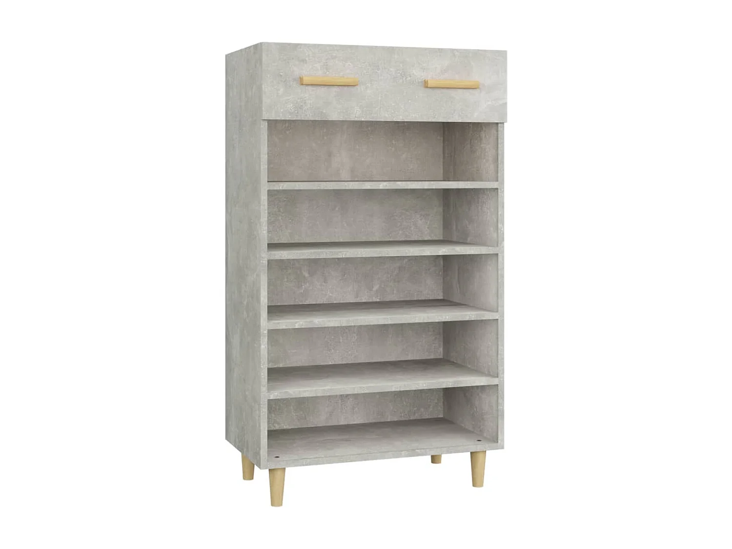 Schuhschrank Schuhregal Betongrau 60x35x105 cm Holzwerkstoff -gkd55248