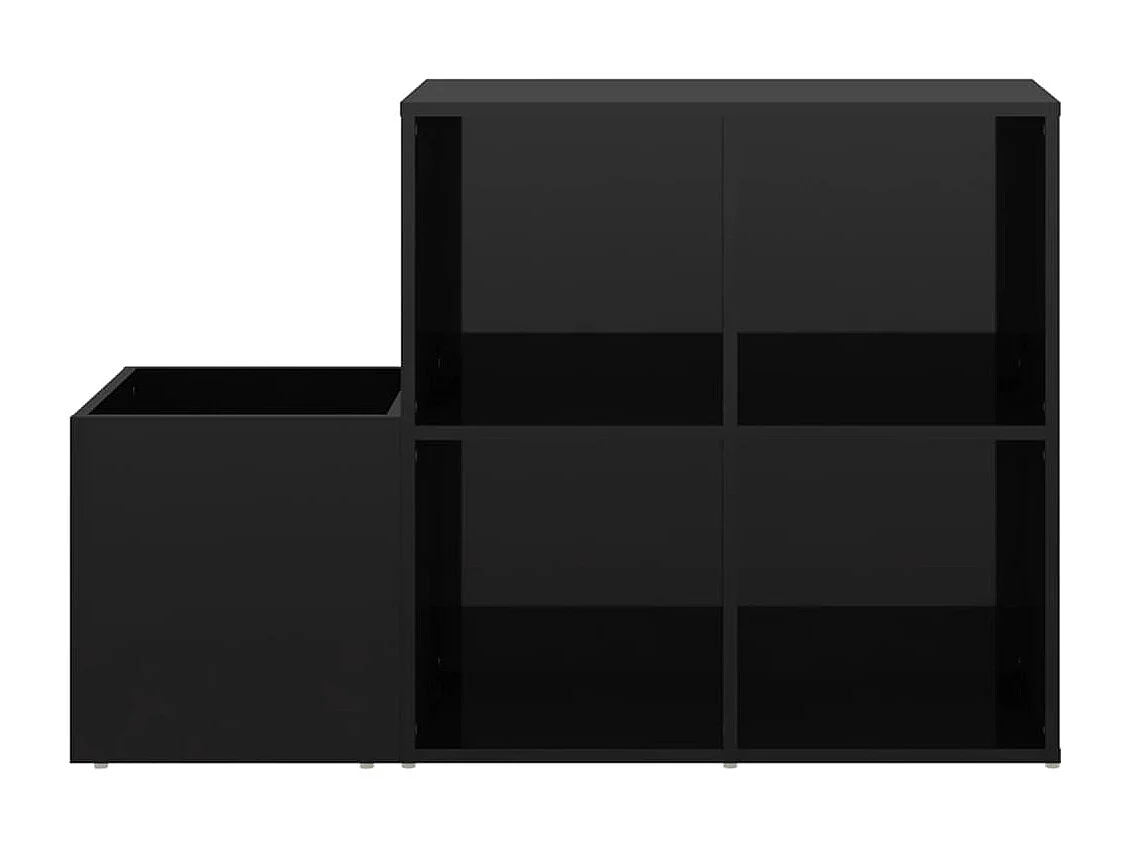 Flur-Schuhschrank Schuhregal Hochglanz-Schwarz 105x35,5x70cm Holzwerkstoff -gkd37044