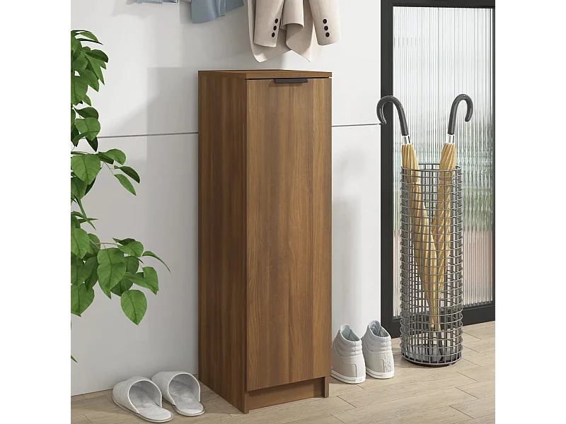 Schuhschrank Schuhregal Braun Eichen-Optik 30x35x100 cm Holzwerkstoff -gkd41095
