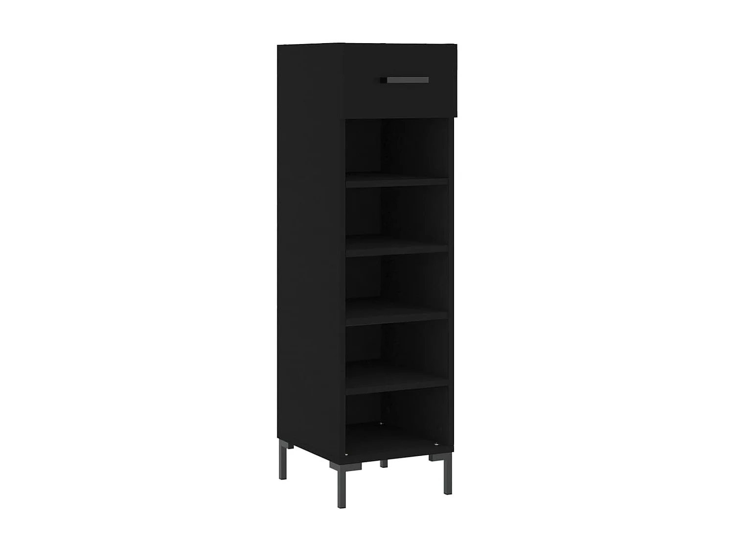 Schuhschrank Schuhregal Schwarz 30x35x105 cm Holzwerkstoff -gkd66705