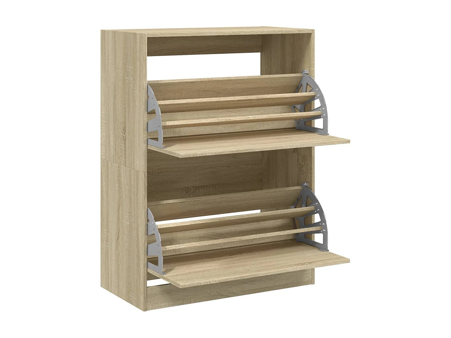 Schuhschrank Schuhregal mit 2 Klappen Sonoma-Eiche 80x42x108 cm -gkd10013