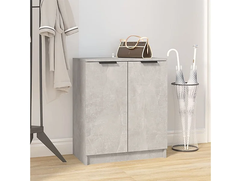 Schuhschrank Schuhregal Betongrau 59x35x70 cm Holzwerkstoff -gkd54112