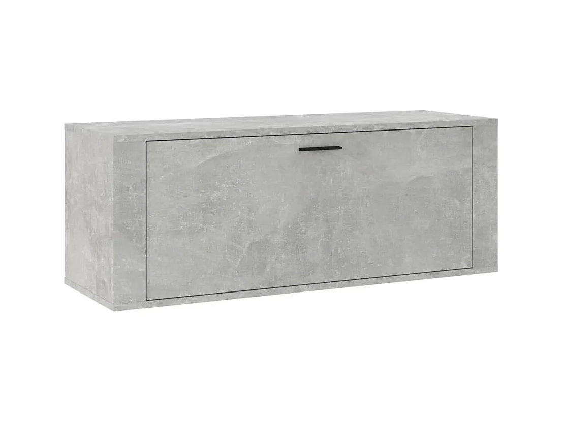 Wand-Schuhschrank Schuhregal Betongrau 100x35x38 cm Holzwerkstoff -gkd58532