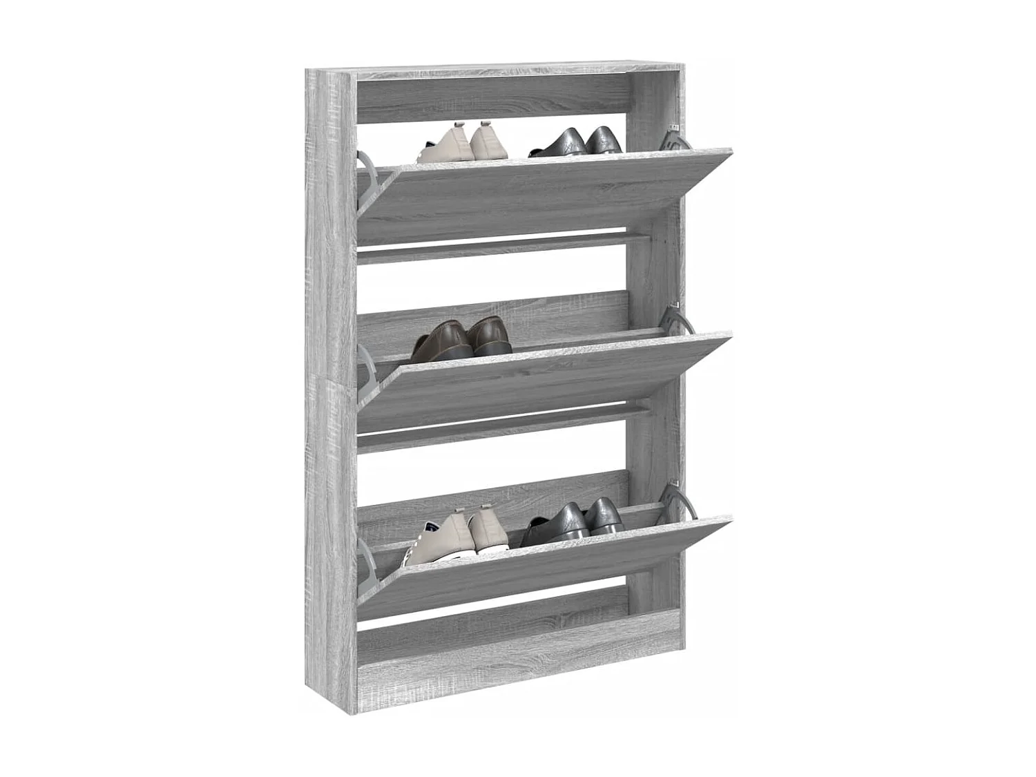 Schuhschrank Schuhregal Grau Sonoma 80x21x125,5 cm Holzwerkstoff -gkd17836