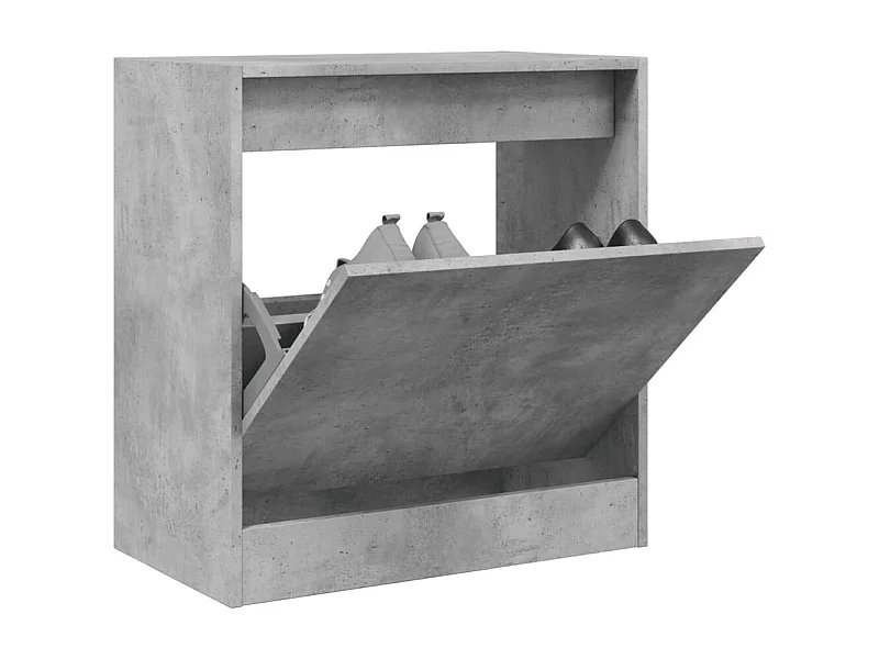 Schuhschrank Schuhregal Betongrau 60x34x63,5 cm Holzwerkstoff -gkd97744