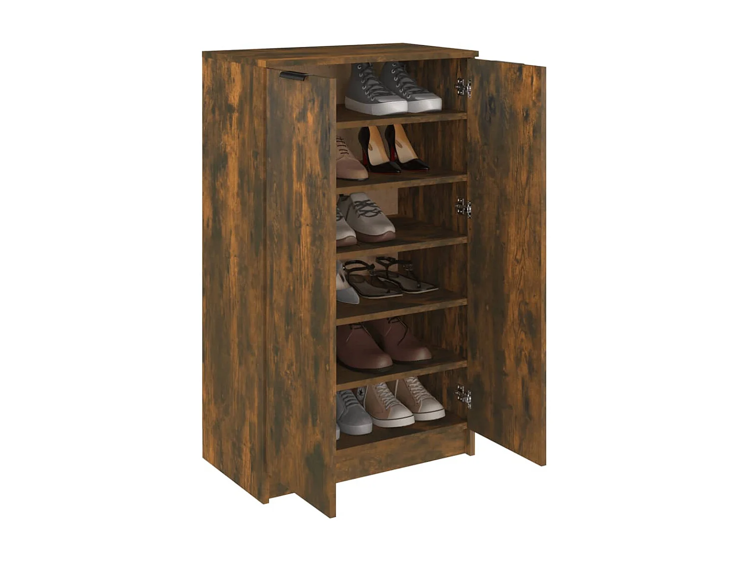 Schuhschrank Schuhregal Räuchereiche 59x35x100 cm Holzwerkstoff -gkd86809